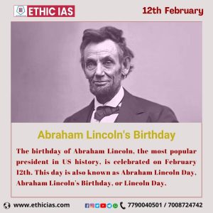 12 February - Abraham Lincoln's Birthday