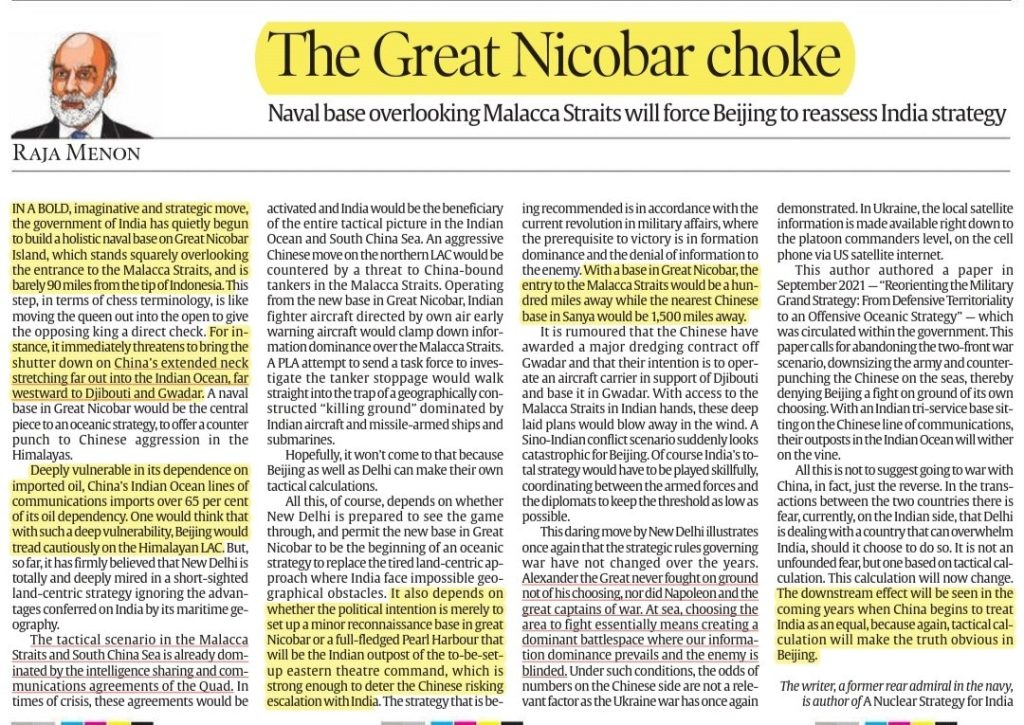 The Great Nicobar choke
Source: Indian Express
#UPSC #IndoPacific #ethicias #OPSC #TheHindu #thehindueditorial #today #news #UPSC2023 #IndianExpress