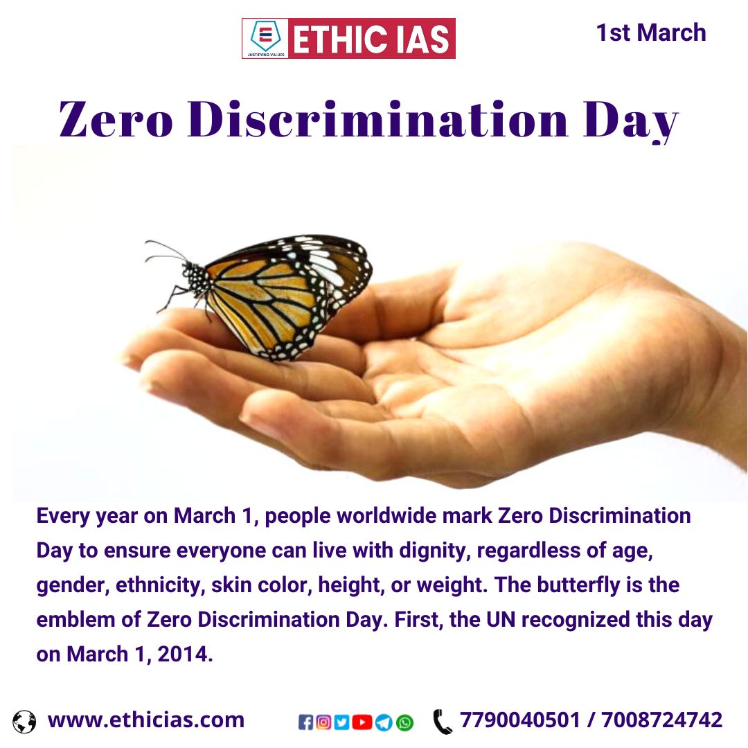 Zero Discrimination Day St March Ethic