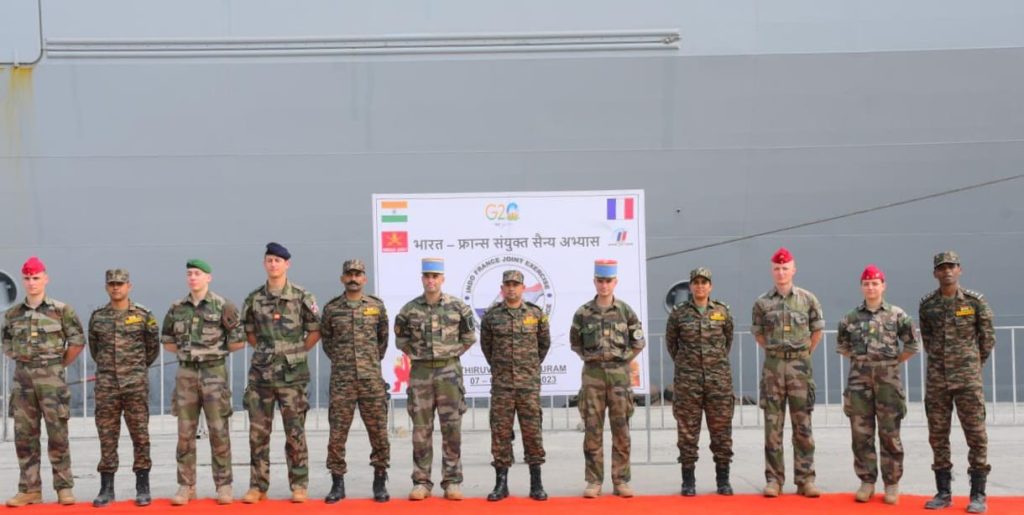 The joint military exercise #FRINJEX 2023 between the #FrenchArmy and the #IndianArmy