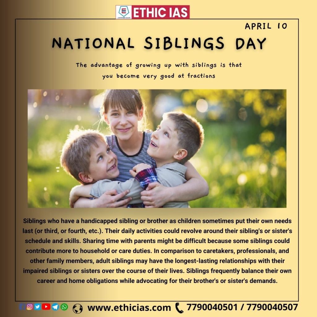 national sibling day : 10 April